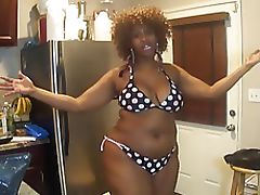 Crazy Busty Ebony Lady in a Bikini